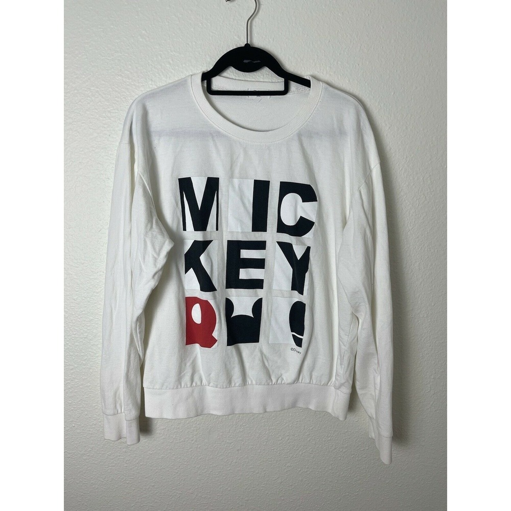 Vintage Disney 80s Women's Mickey Mouse Tri-Blend Crewneck Sweatshirt Small‎